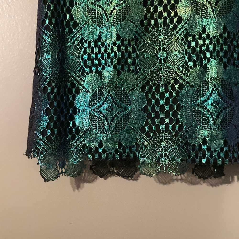 Creatures of the Wind| Women's Floral Paisley Green Straight Skirt |Size 2 - Picture 5 of 11